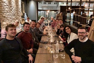 Students enjoy dinner at a recent conference