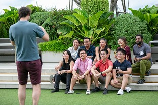 Students strike a pose at a recent event