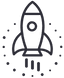 Rocket launch icon