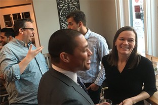 Students engage in discussion at a Washington, DC Meetup