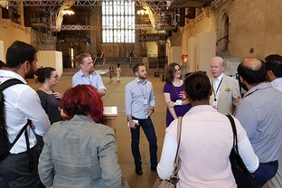 Students take a tour of Parliament